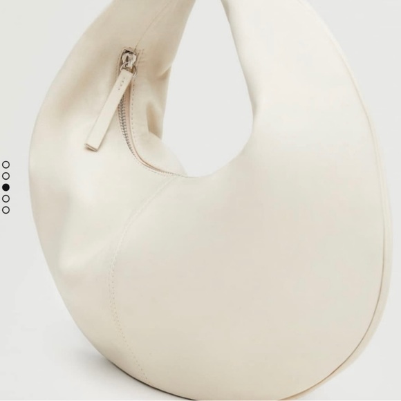 ISO Mango round leather hobo shoulder bag - Picture 3 of 3